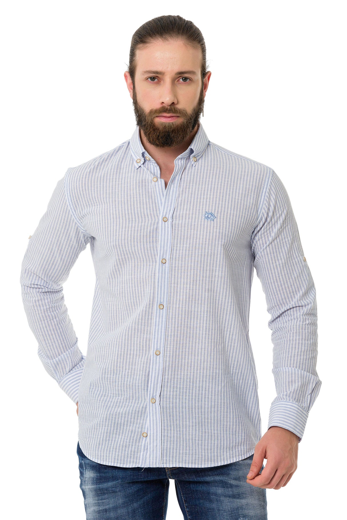 CH194 Men's shirt with striped design