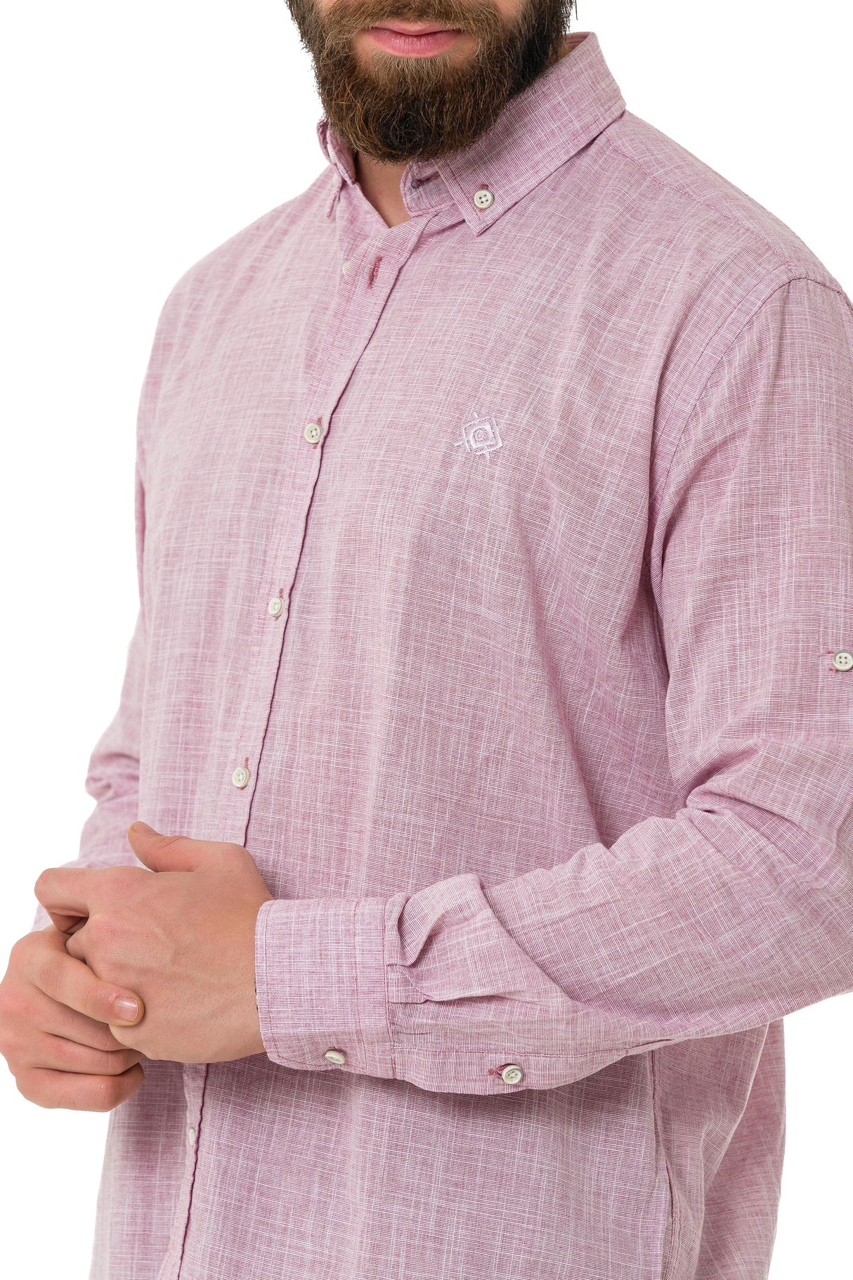 CH199 Men's long-sleeved shirt with a trendy classic look