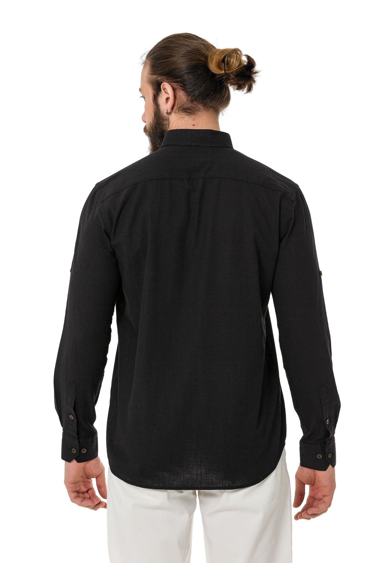 CH199 Men's long-sleeved shirt with a trendy classic look
