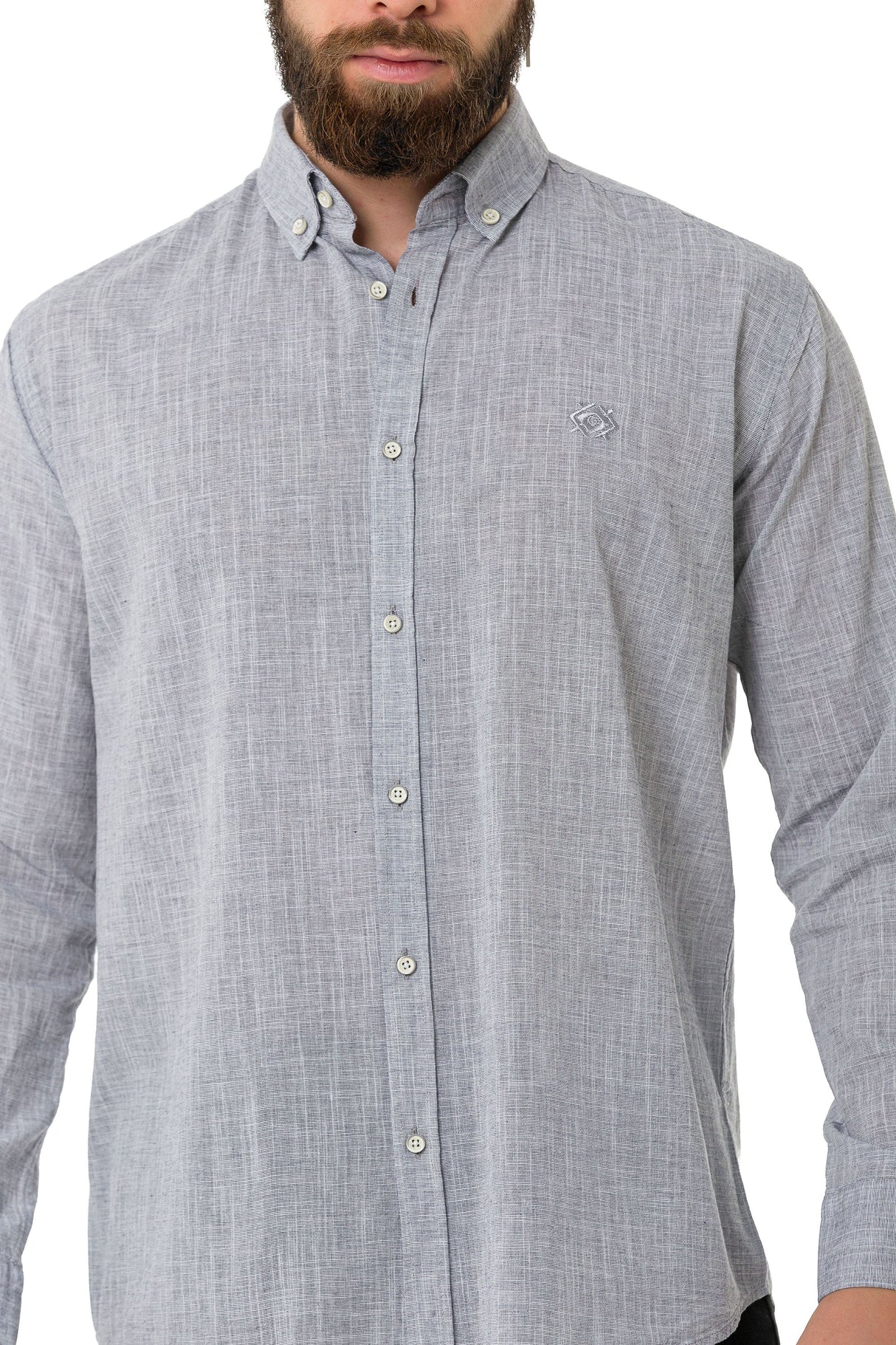CH199 Men's long-sleeved shirt with a trendy classic look