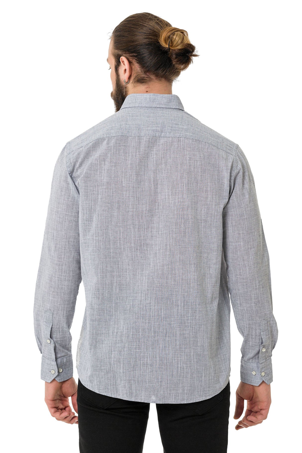 CH199 Men's long-sleeved shirt with a trendy classic look