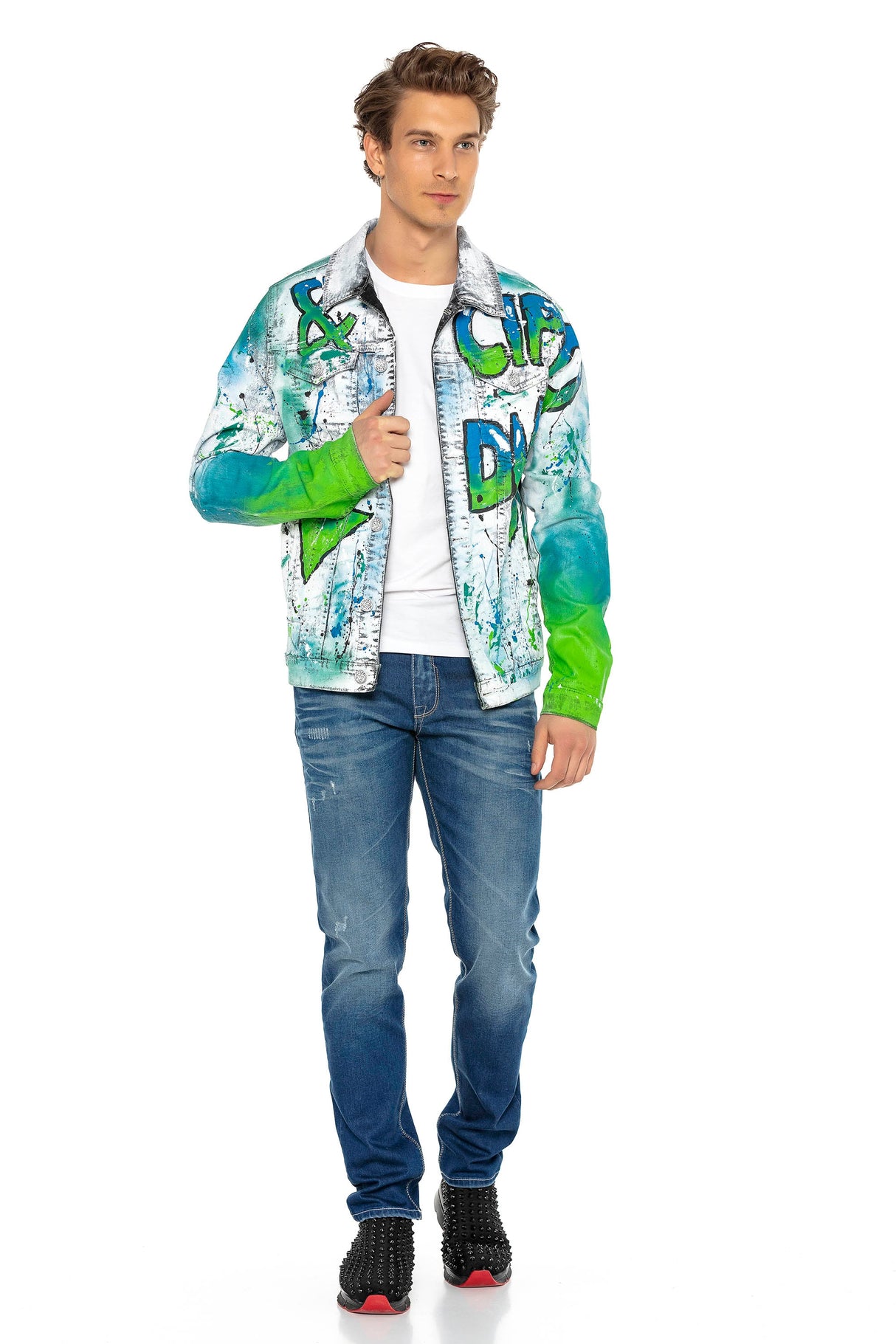 CJ254 Green-Blue Men's Jacket