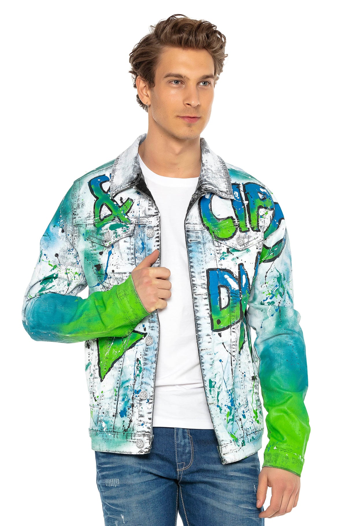 CJ254 Green-Blue Men's Jacket