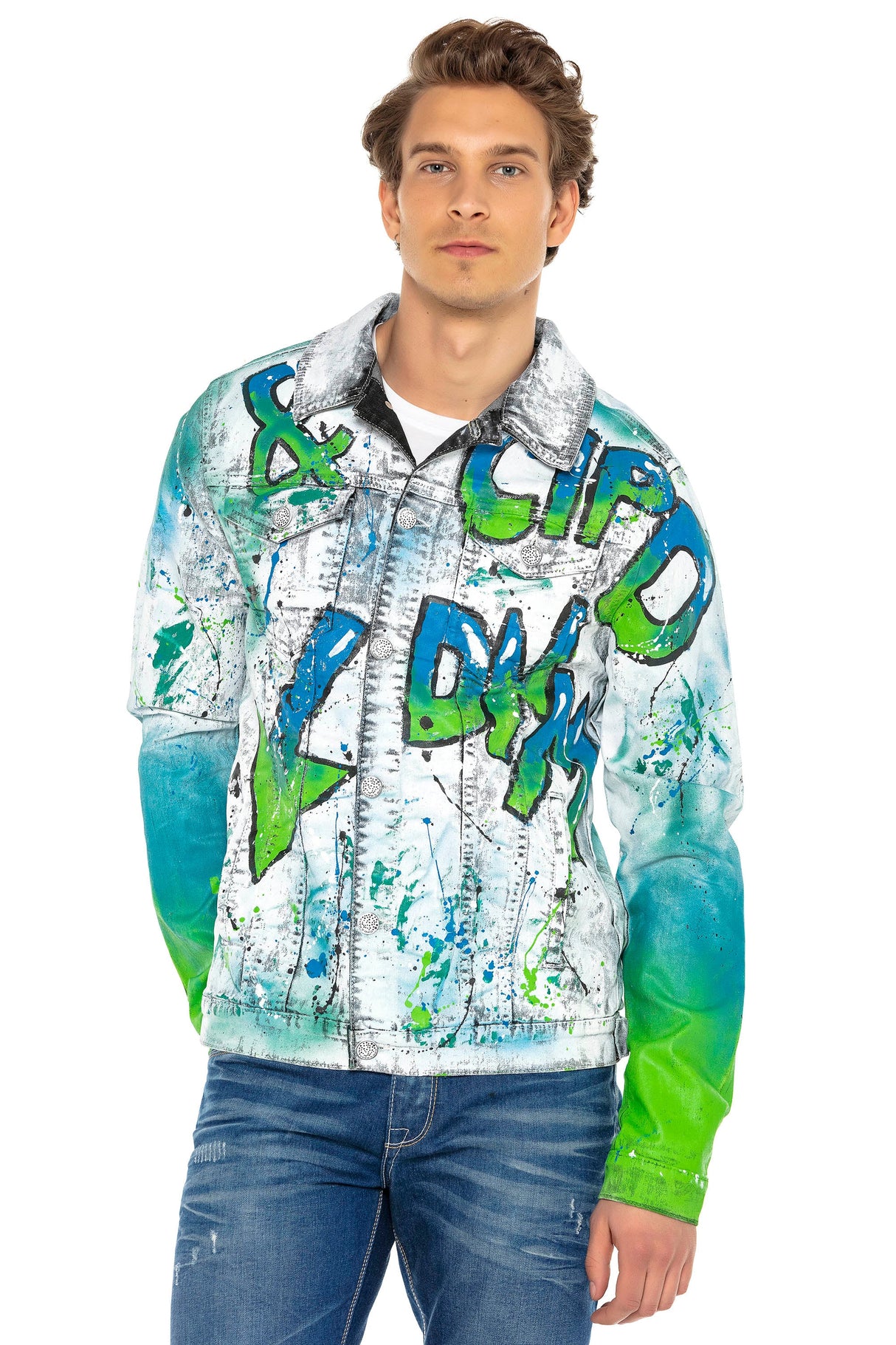 CJ254 Green-Blue Men's Jacket