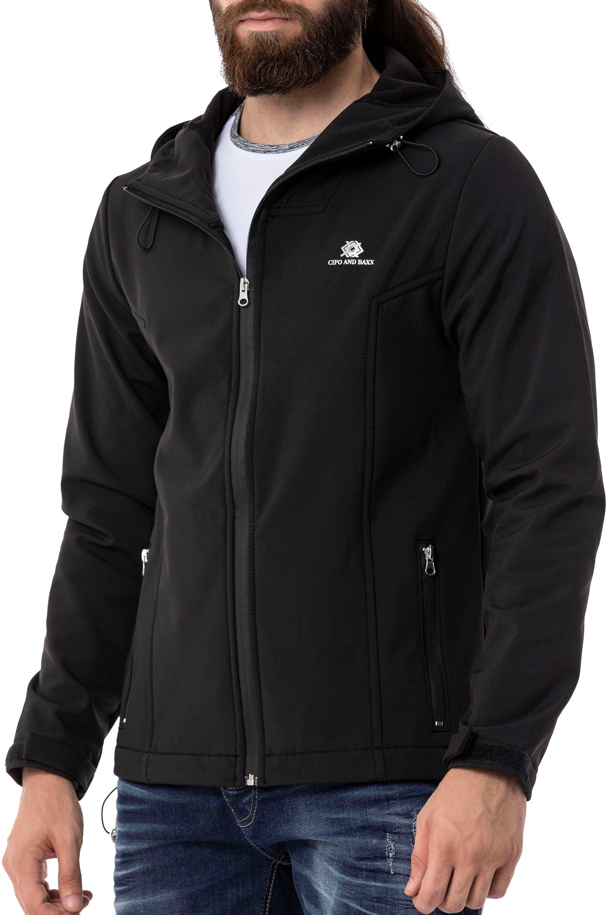 CJ285 Men's Winter Jacket – with detachable hood & striking details