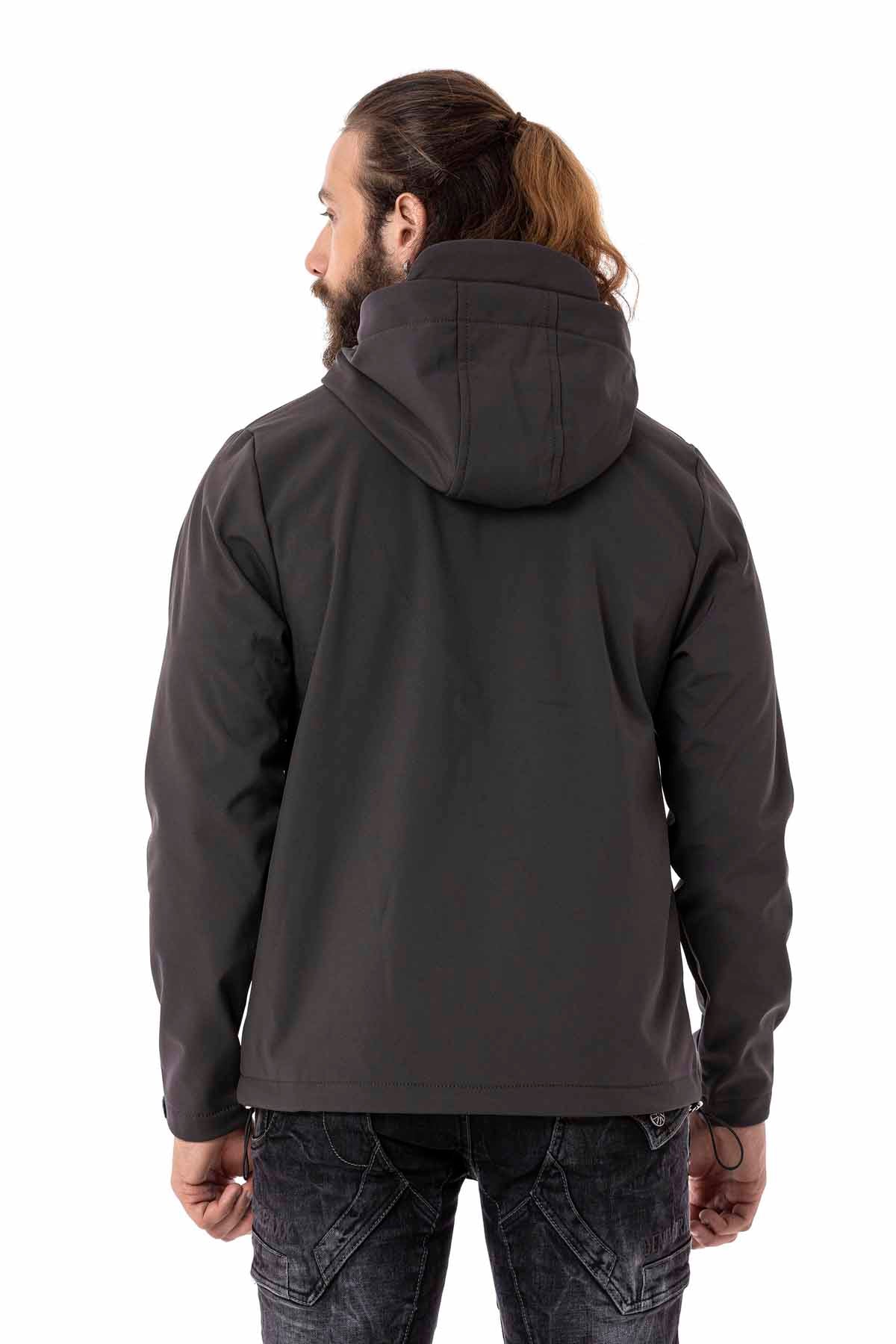 CJ285 Men's Winter Jacket – with detachable hood & striking details