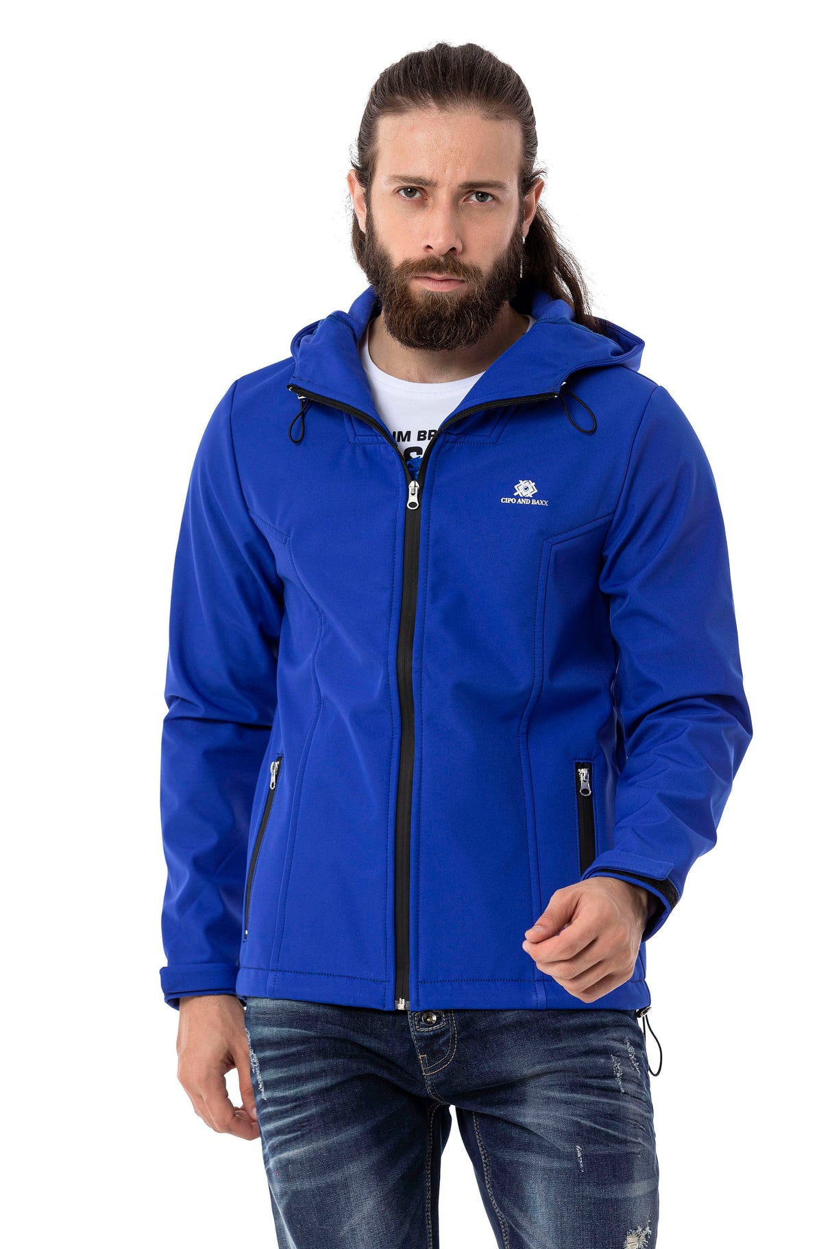 CJ285 Men's Winter Jacket – with detachable hood & striking details