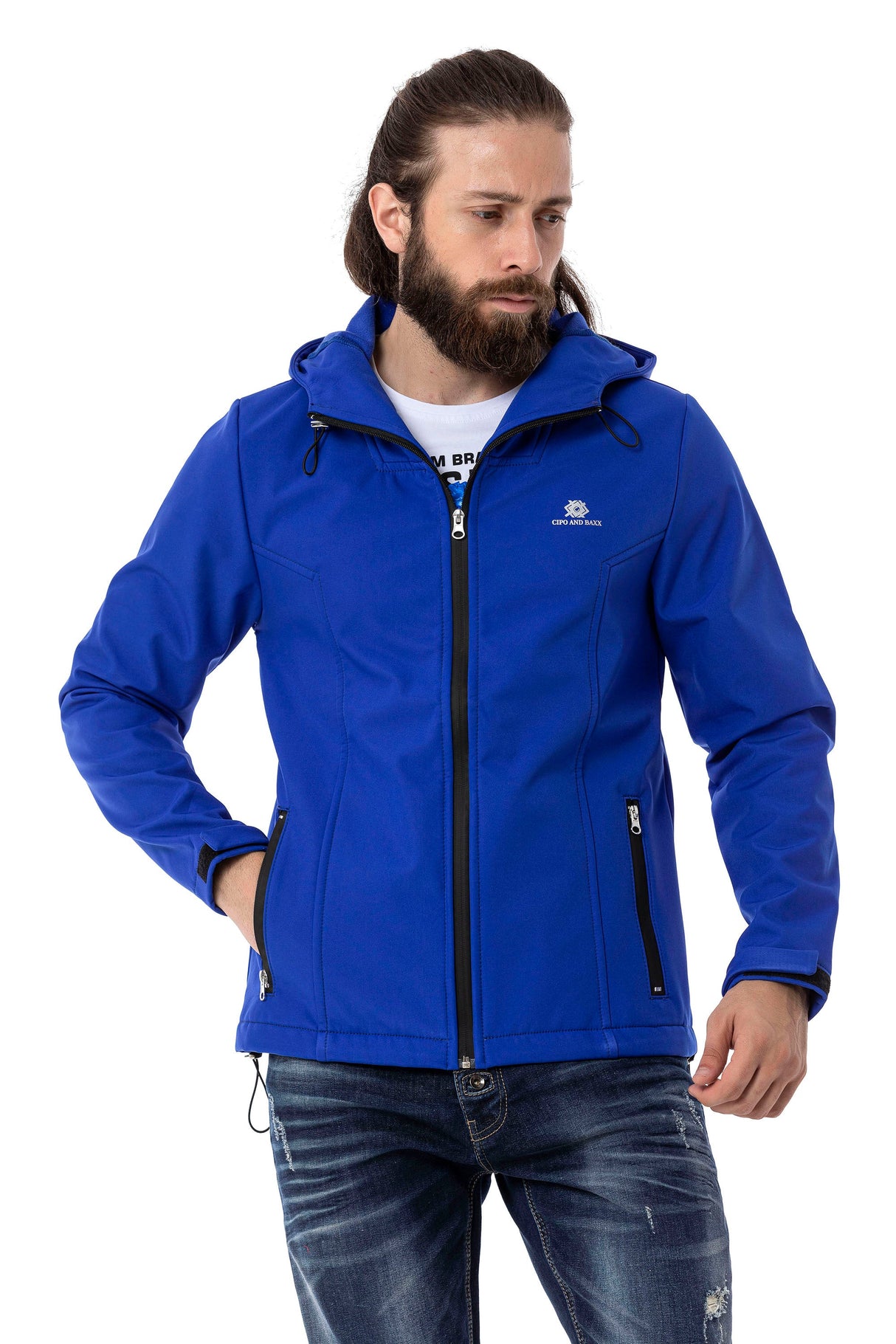 CJ285 Men's Winter Jacket – with detachable hood & striking details
