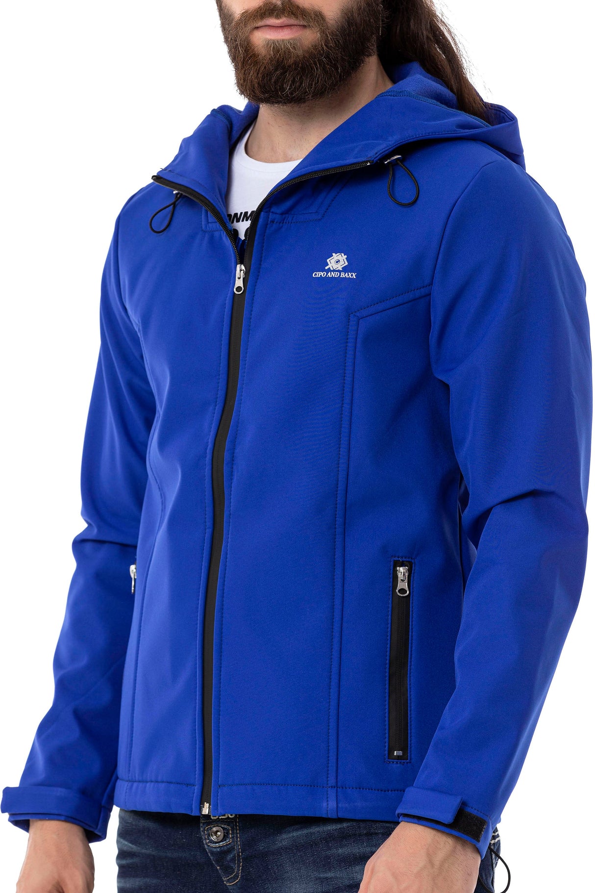 CJ285 Men's Winter Jacket – with detachable hood & striking details