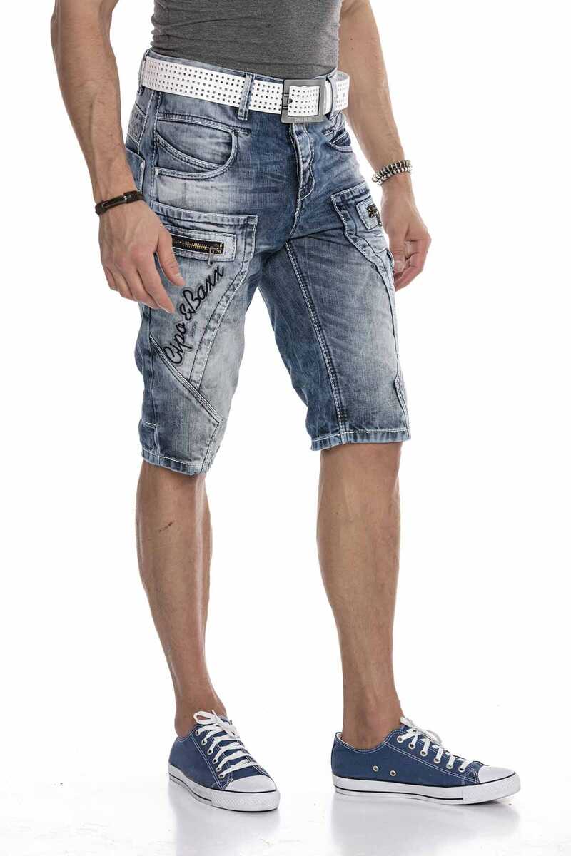CK101 Men's Capri Shorts with trendy decorative seams