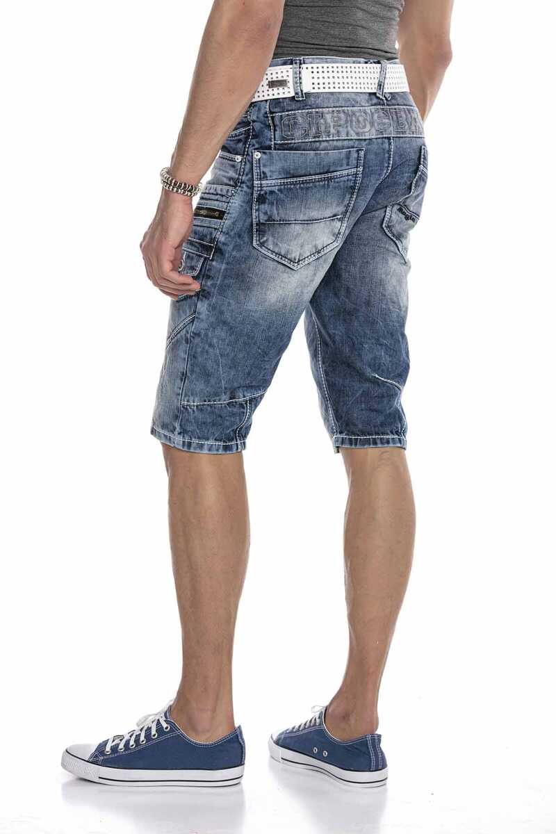 CK101 Men's Capri Shorts with trendy decorative seams