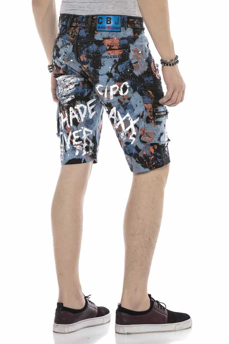 CK204 Men's Capri Shorts with trendy denim coating