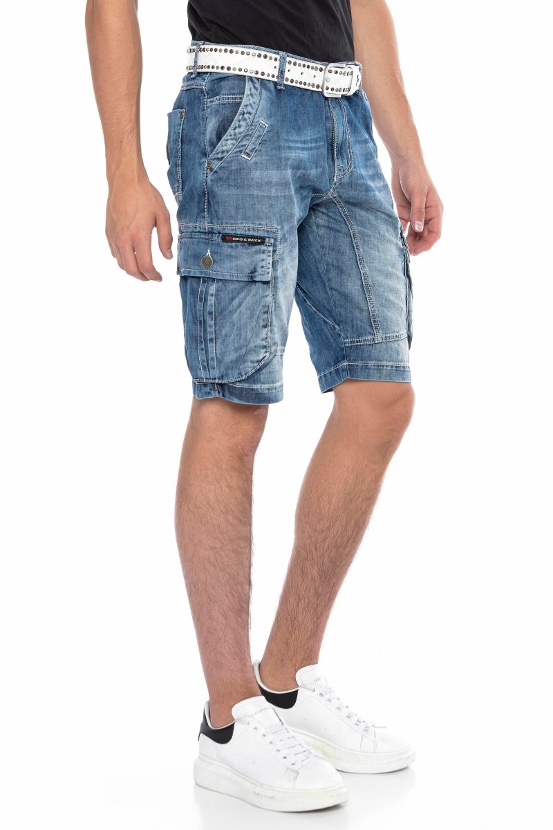CK215 Men's Capri Shorts with Cargo Pockets