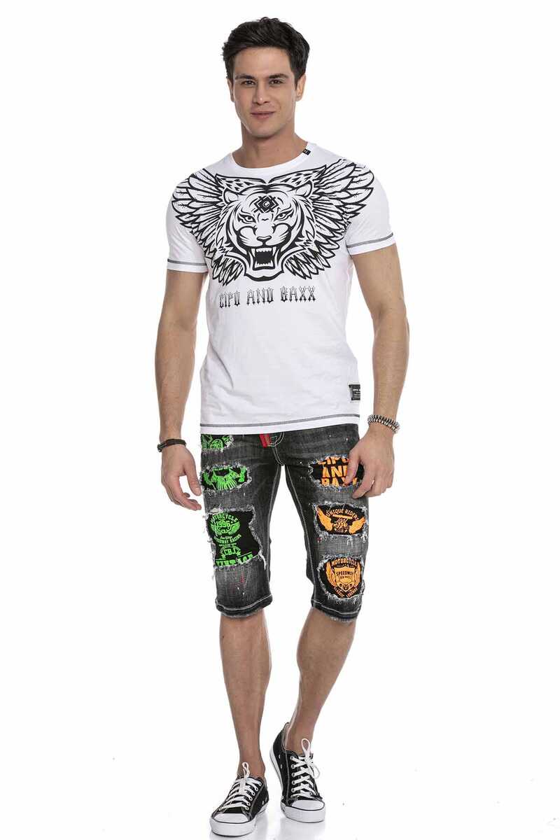 CK241 Men's Capri Shorts with cool cut-outs