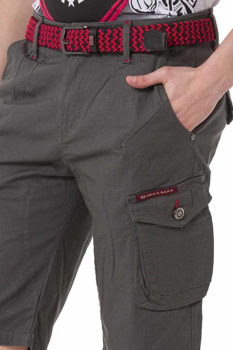 CK265 Men's Capri Shorts with practical cargo pockets