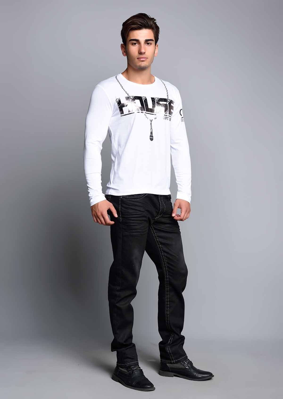 CL136 – Long-sleeved shirt with print, cotton & elastane