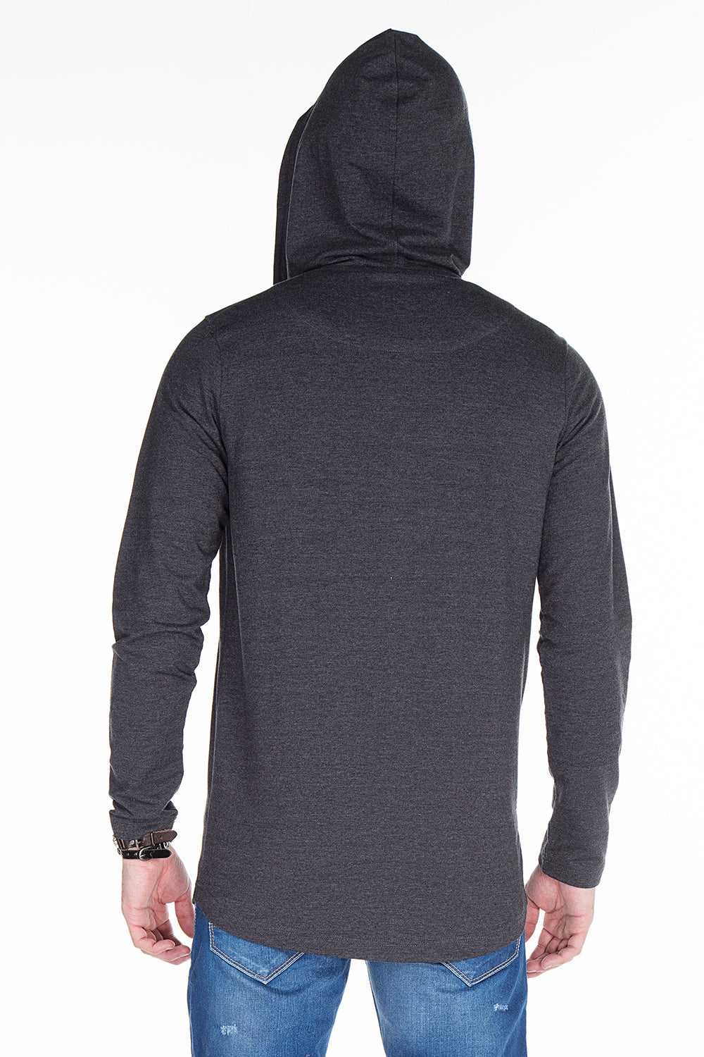 CL238 Men's Sweat Jacket with Unusual Hem