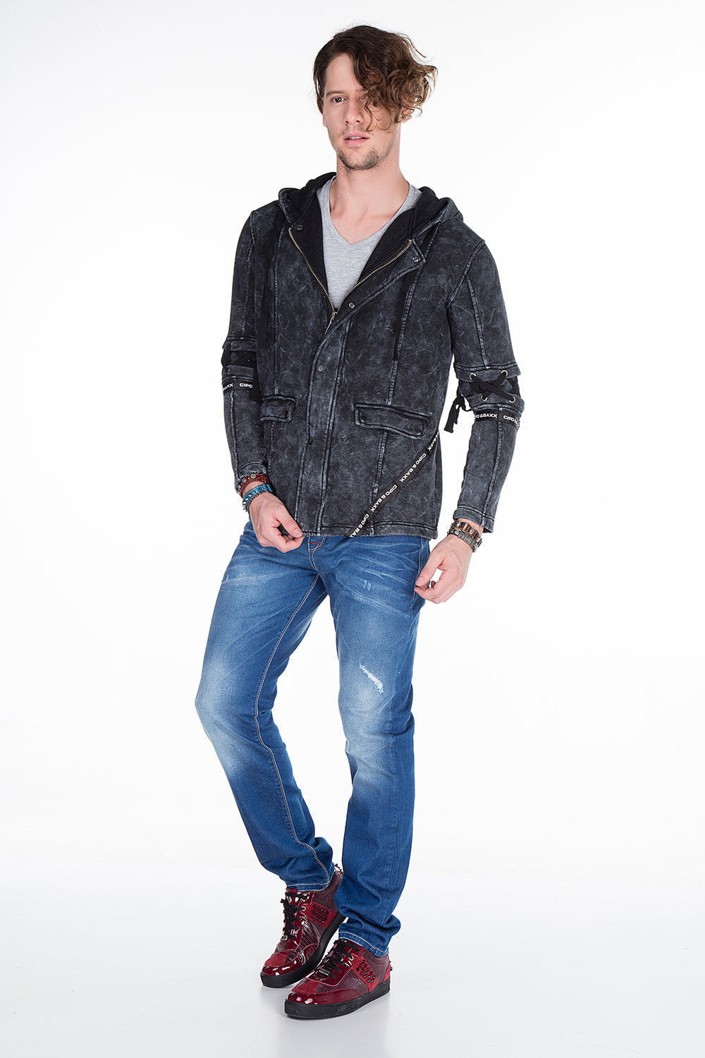 CL257 Men's hooded sweatshirt