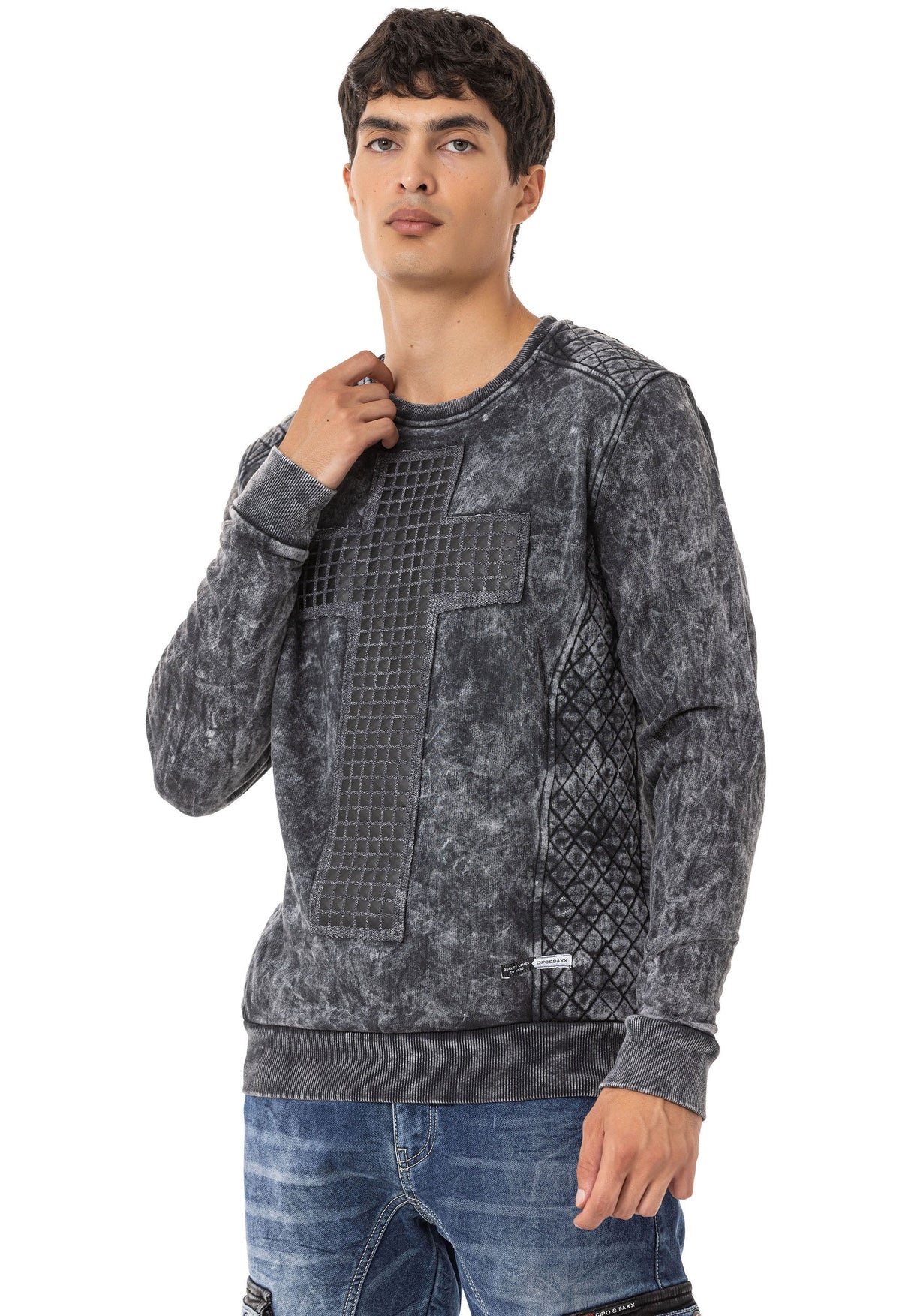 CL266 Men's sweatshirt with a great wash