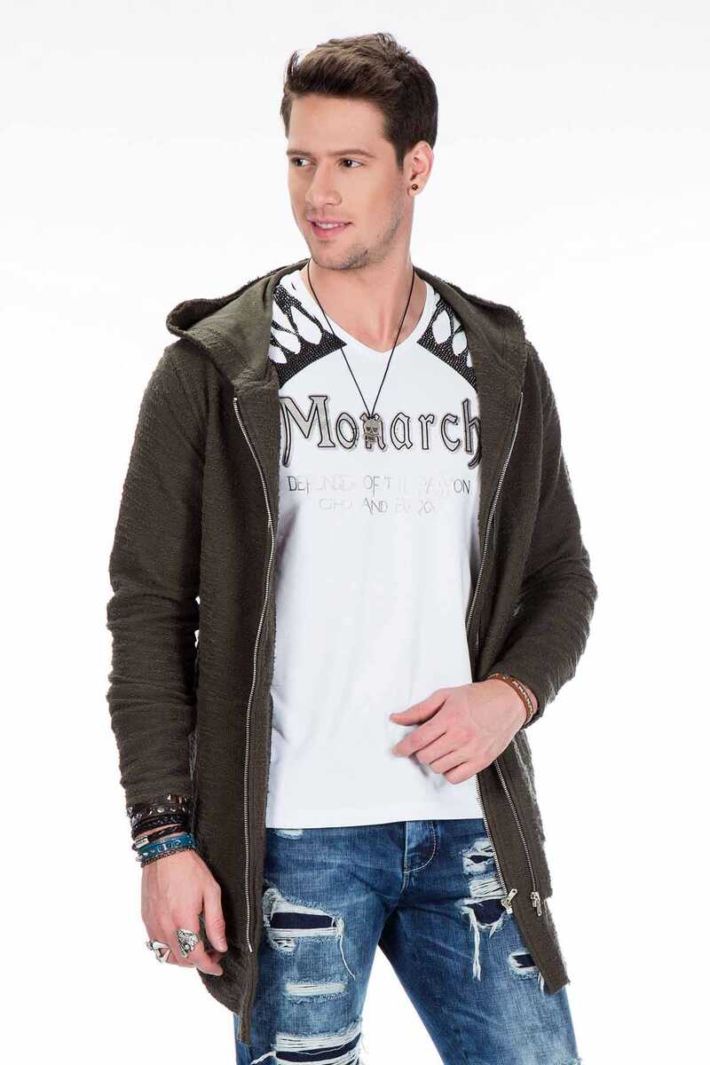CL296 Men's Sweat Jacket with Stylish Double Zipper