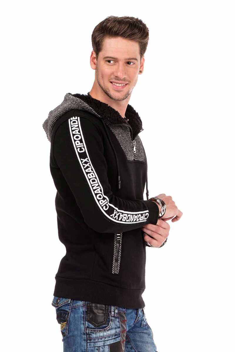 CL311 Men's hooded sweatshirt with soft teddy plush