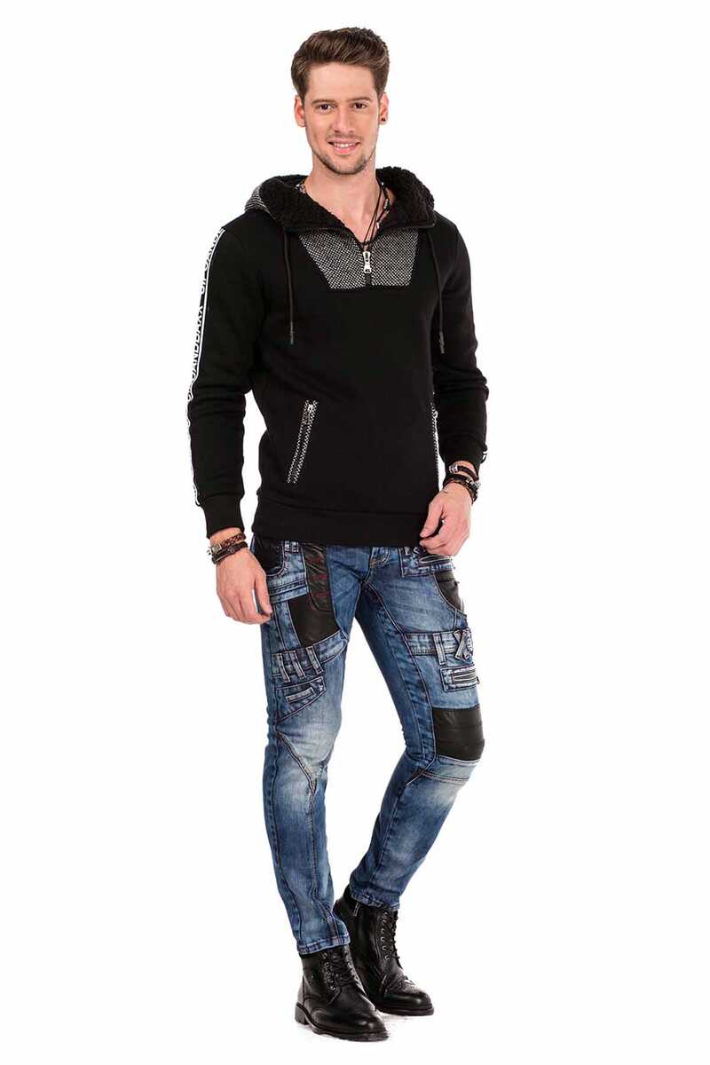 CL311 Men's hooded sweatshirt with soft teddy plush
