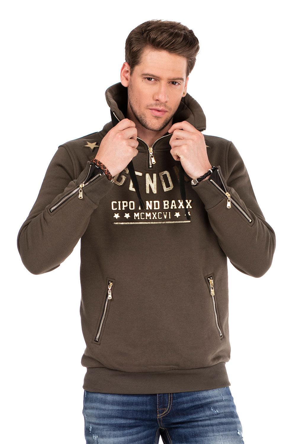 CL324 Men's Sweatshirt with Tube Collar