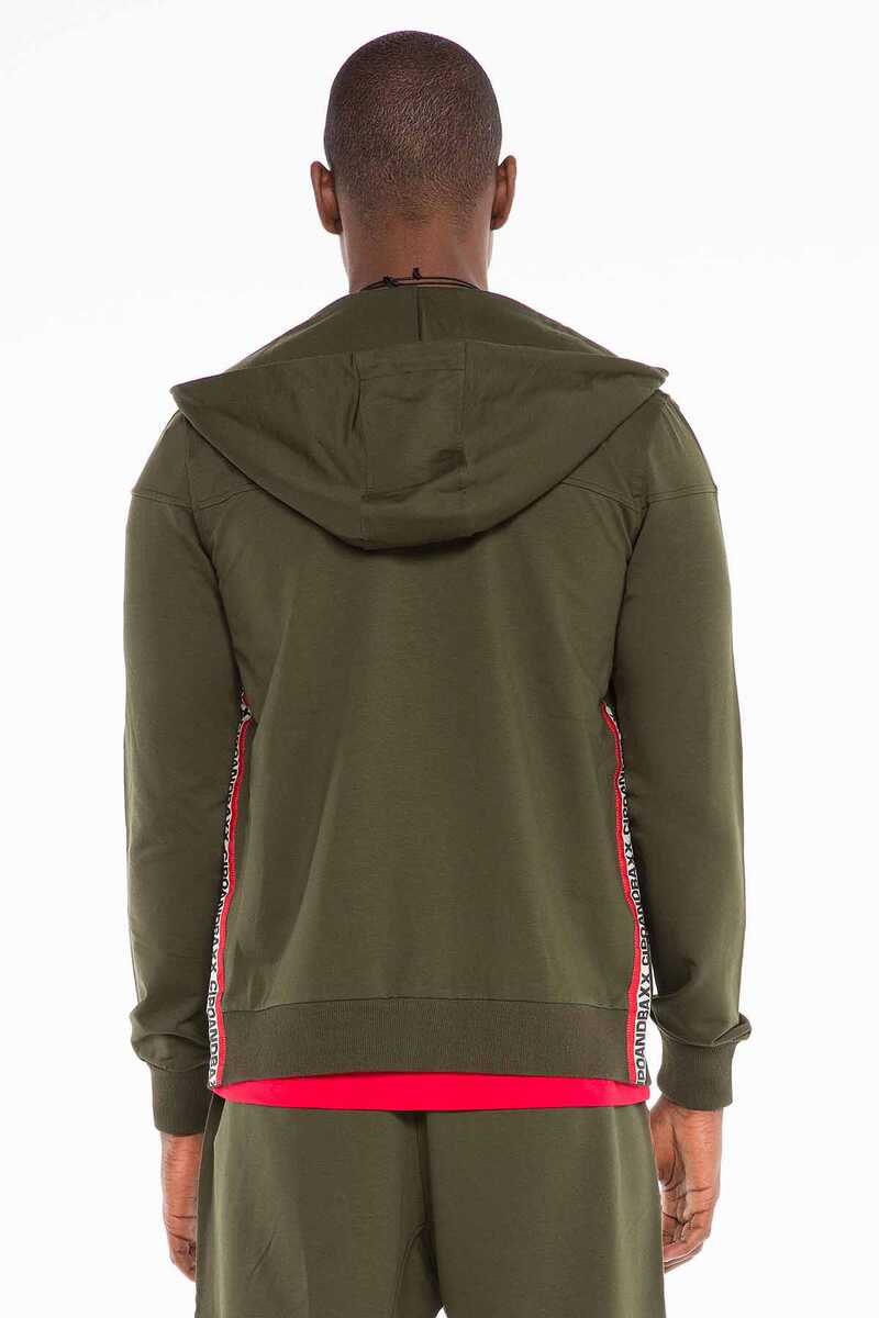 CL346 Men's Sweat Jacket with CB Brand Stripes