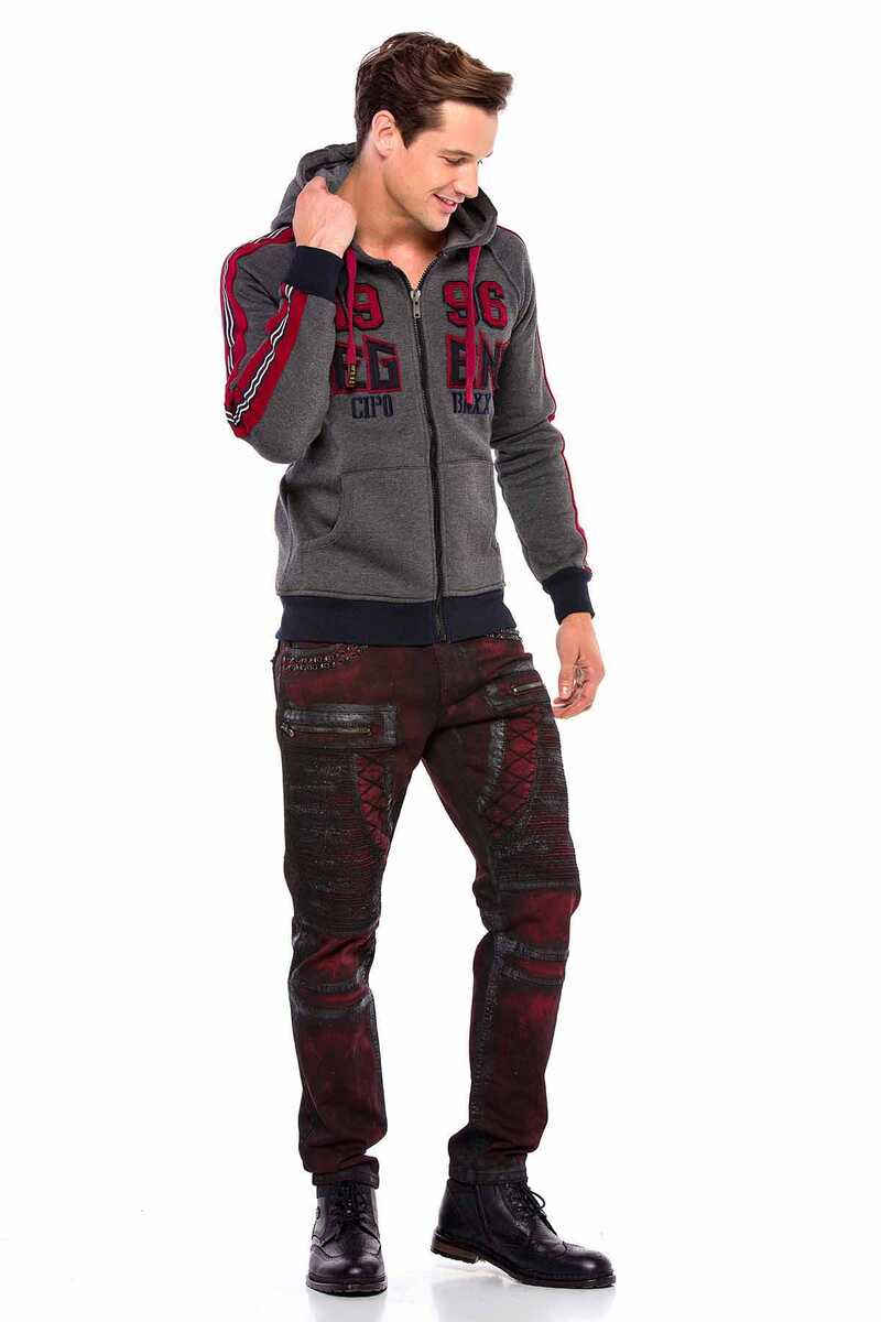CL357 Men's Sweat Jacket with Embroidery