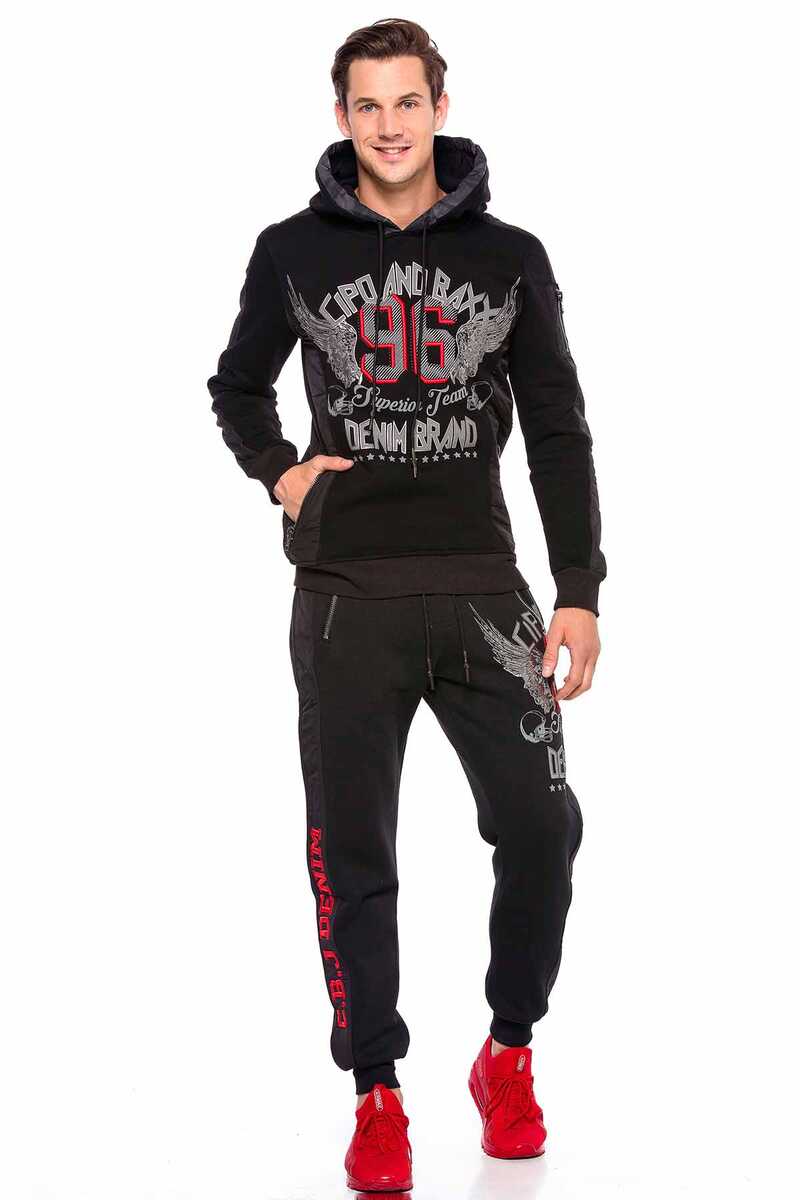 CL358 Men's hooded sweatshirt with 3D print