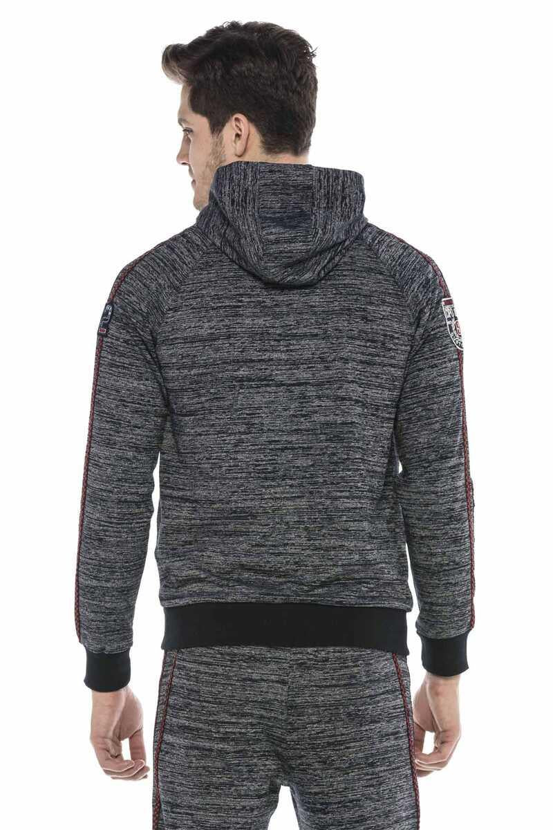 CL371 Men's Sweat Jacket with Contrast Stitching