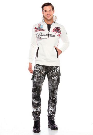 CL377 Men's sweatshirt with high stand-up collar