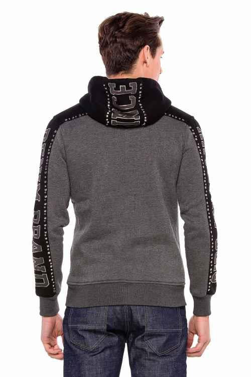 CL381 men's sweat jacket with cool rivets