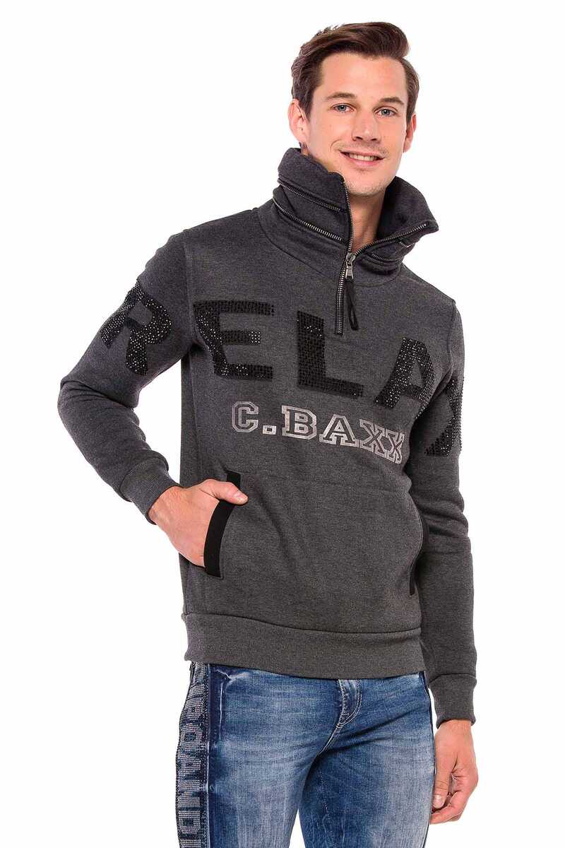 CL385 Men's High Collar Sweatshirt