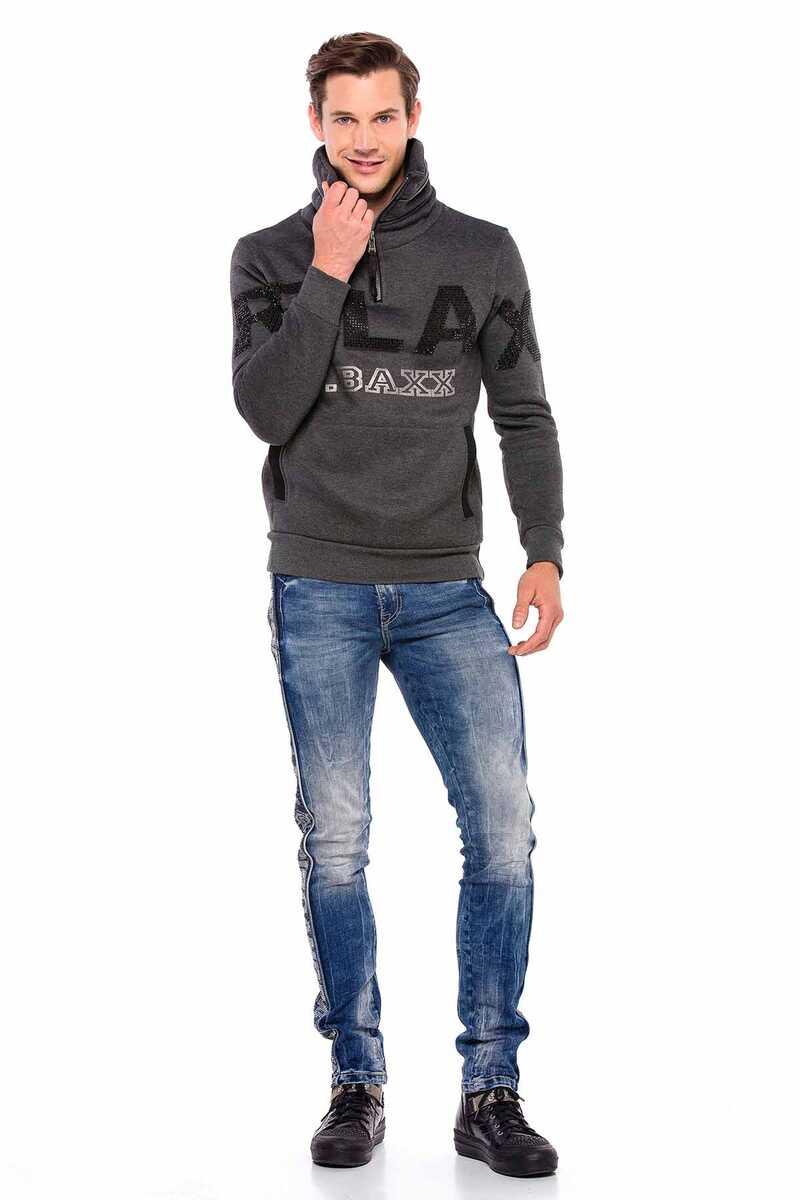 CL385 Men's High Collar Sweatshirt