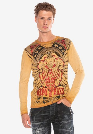 CL407 men's long-sleeved shirt with cool print