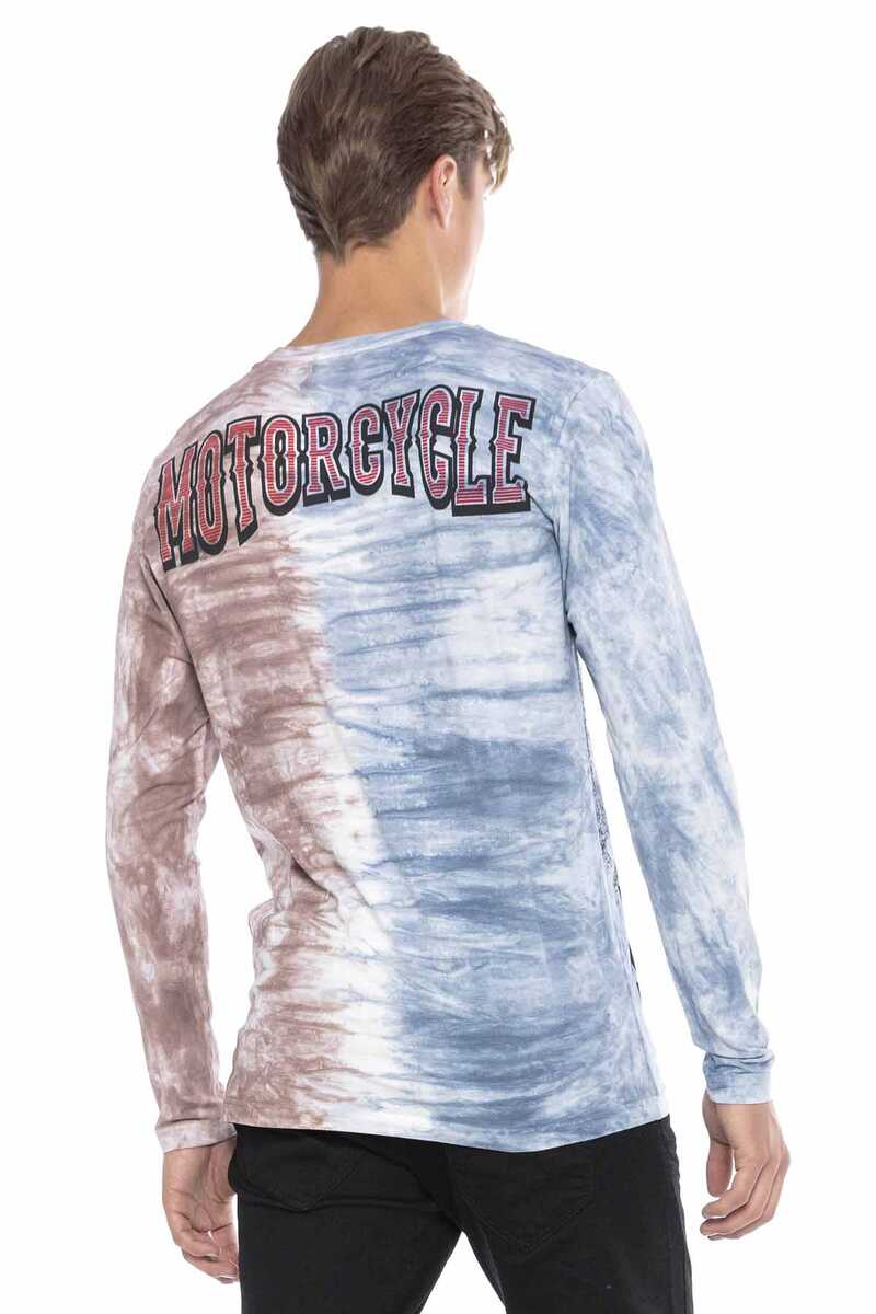 CL410 Men's long-sleeved shirt in a cool color gradient