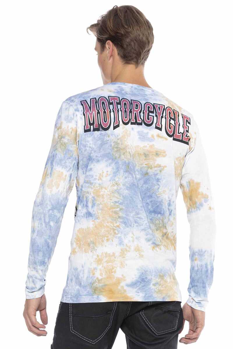CL410 Men's long-sleeved shirt in a cool color gradient