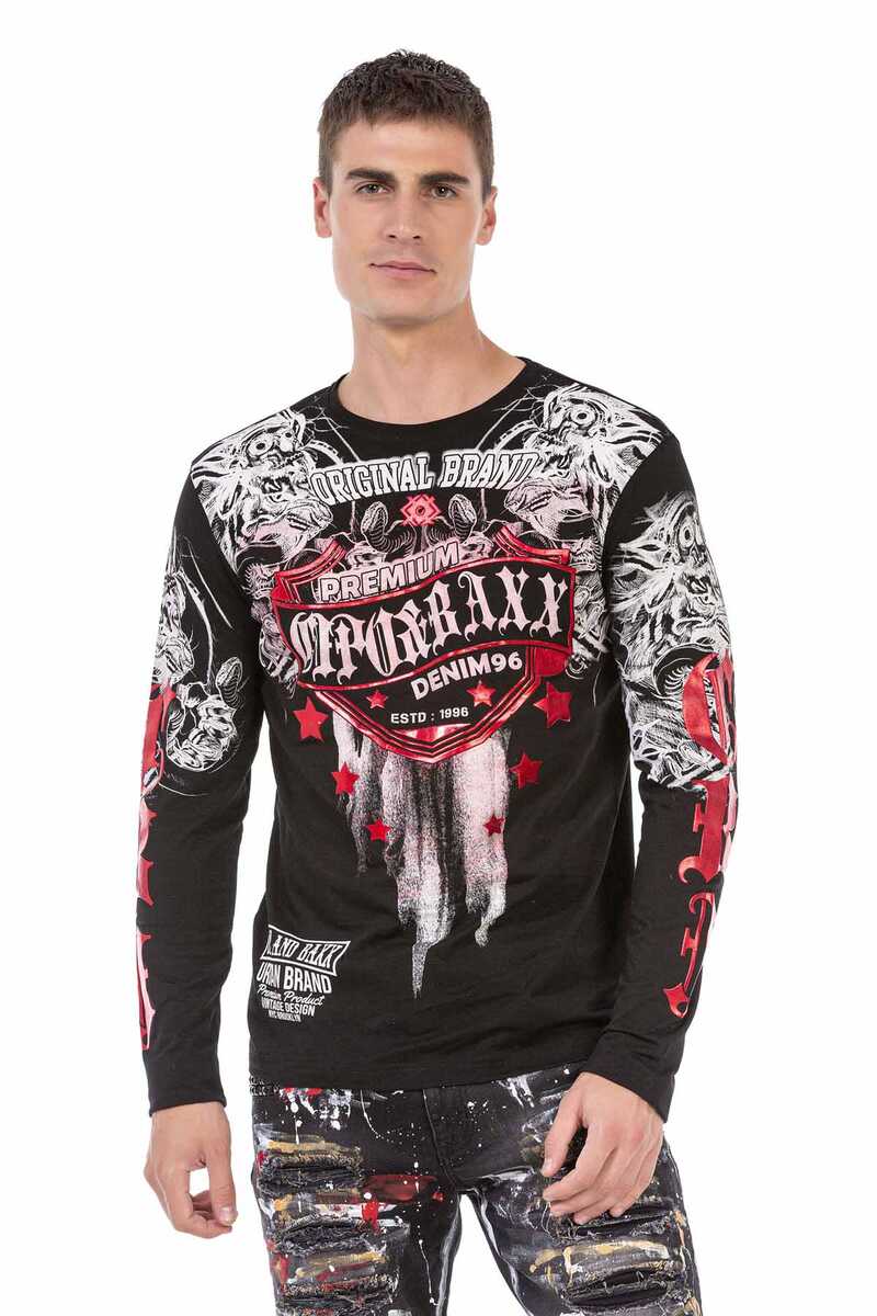 CL450 men's long-sleeved shirt with cool brand print