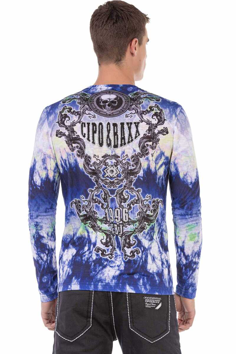CL471 Men's long-sleeved shirt with trendy prints
