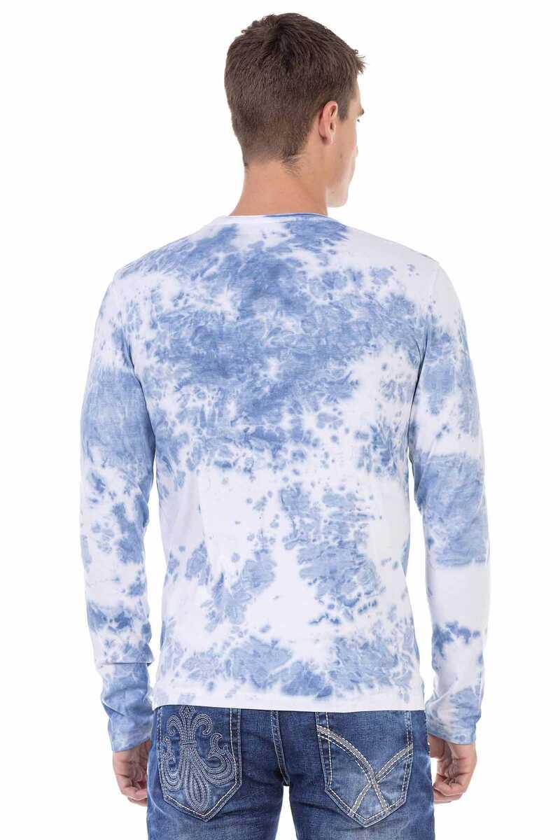 CL472 Men's long-sleeved shirt with trendy front print