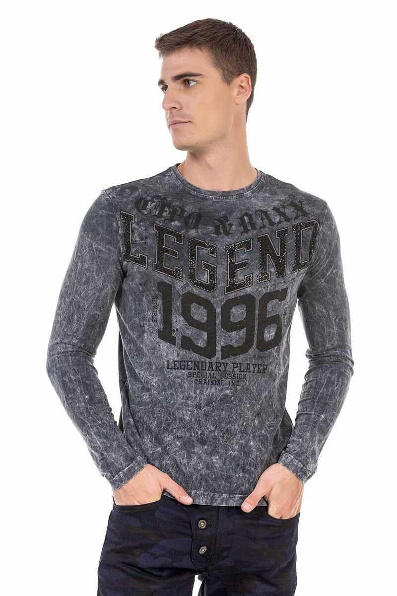CL473 Men's long-sleeved shirt with cool prints