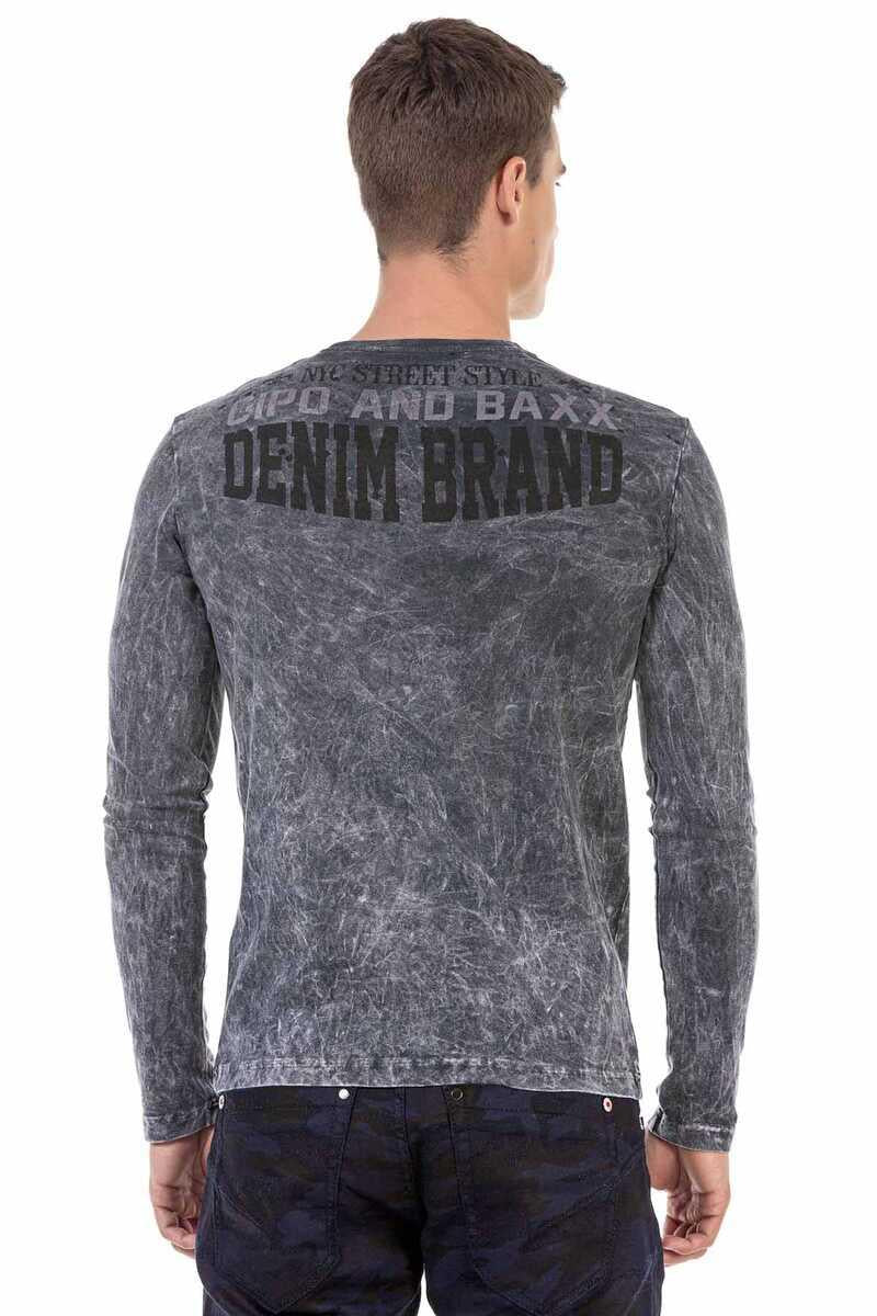 CL473 Men's long-sleeved shirt with cool prints