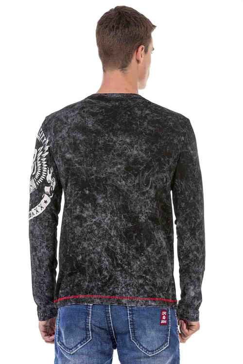 CL476 men's long-sleeved shirt with cool brand print
