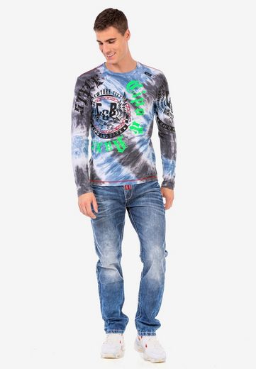 CL476 men's long-sleeved shirt with cool brand print