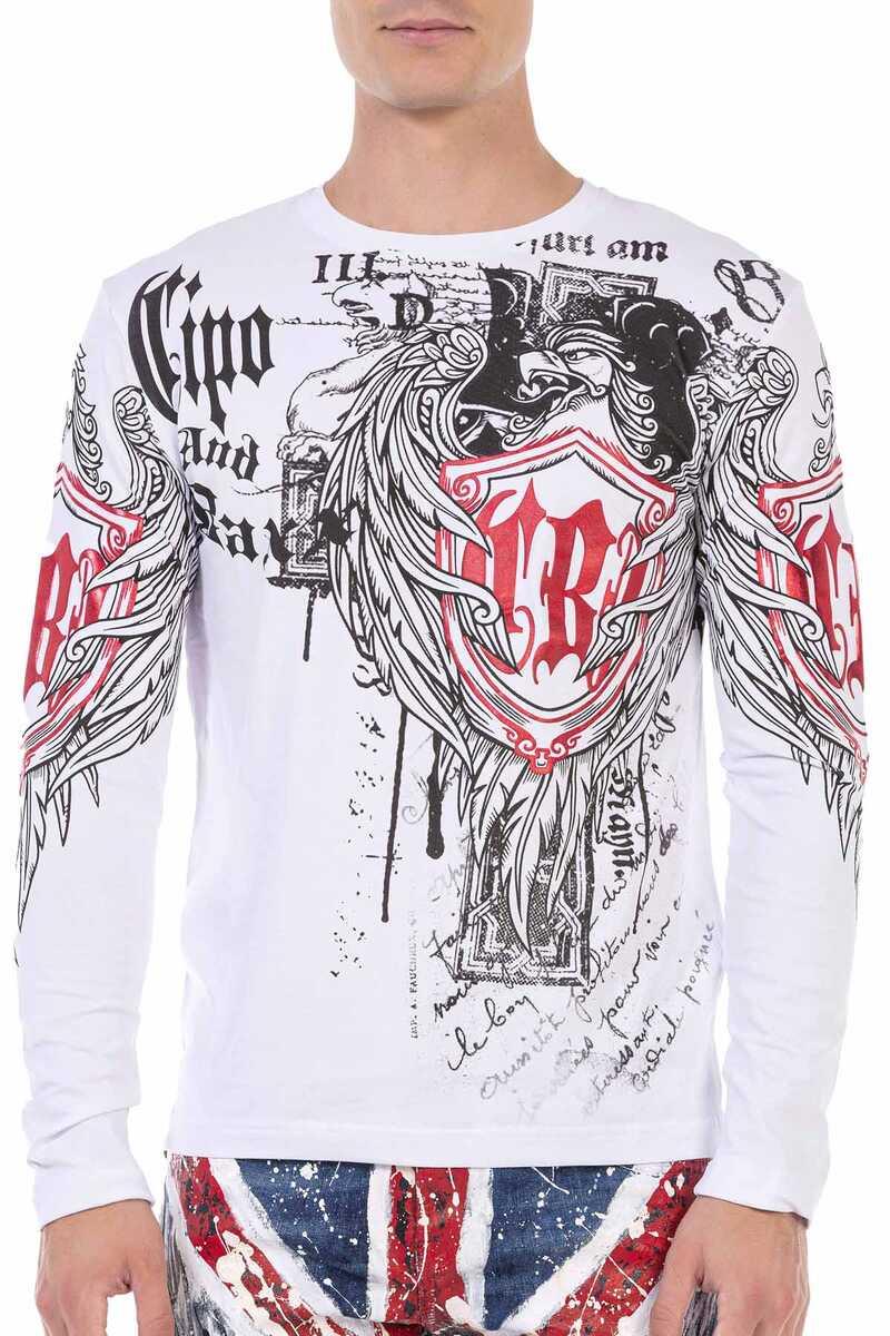 CL477 men's long-sleeved shirt with cool print