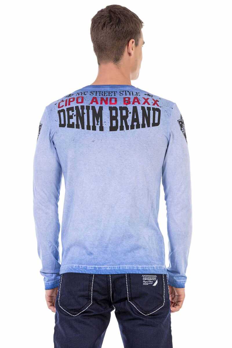 CL486 men's long-sleeved shirt with cool print