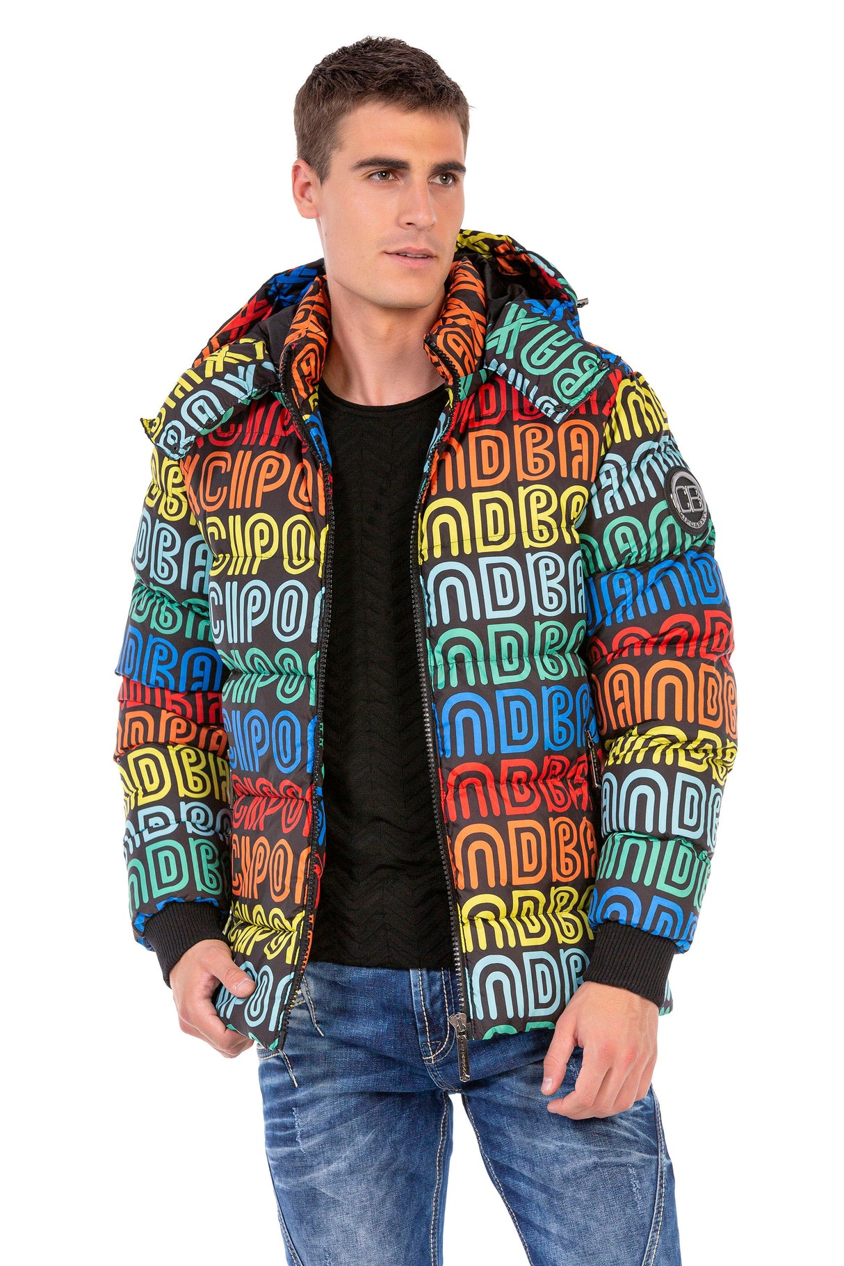 CM186 Men's Winter Jacket – Vibrant Brand Design with Insulated Hood