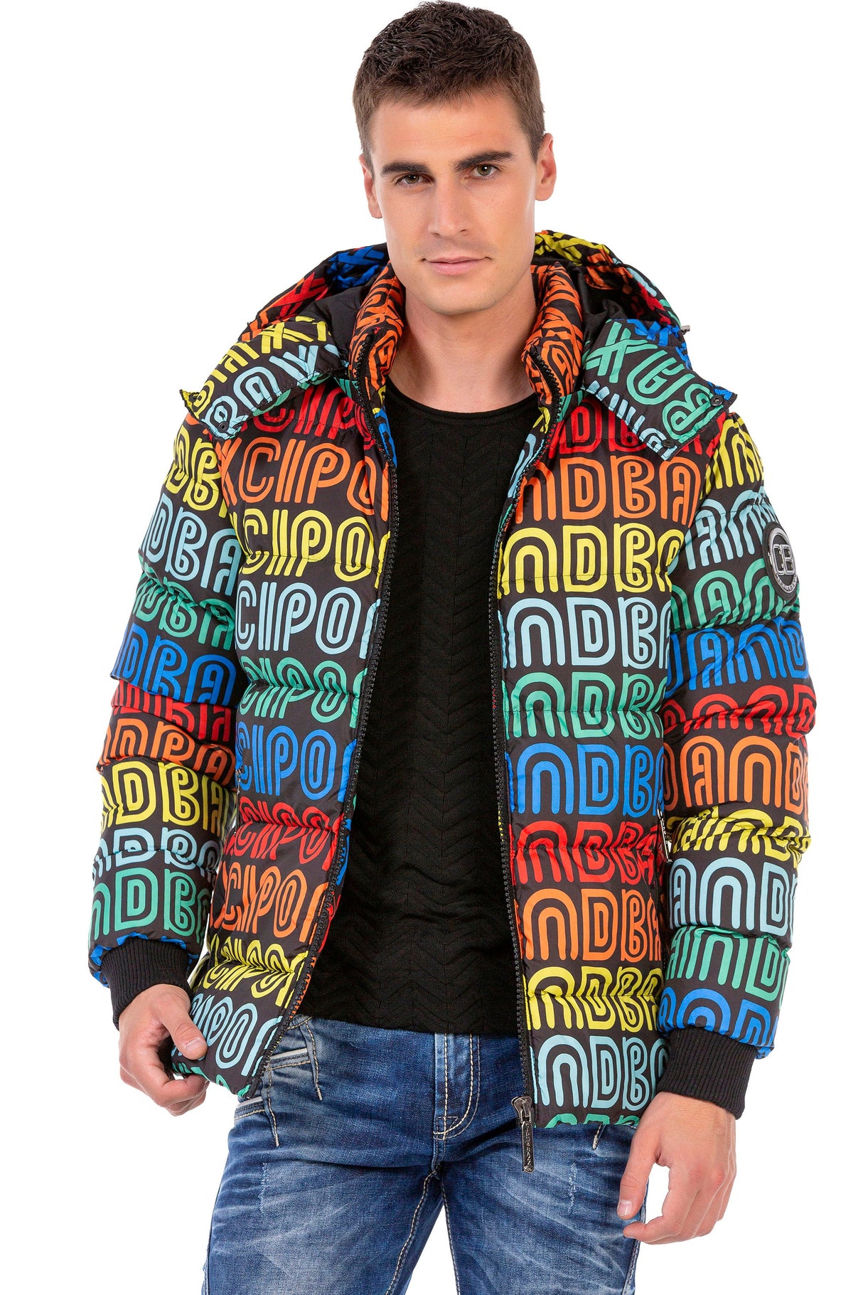 CM186 Men's Winter Jacket – Vibrant Brand Design with Insulated Hood