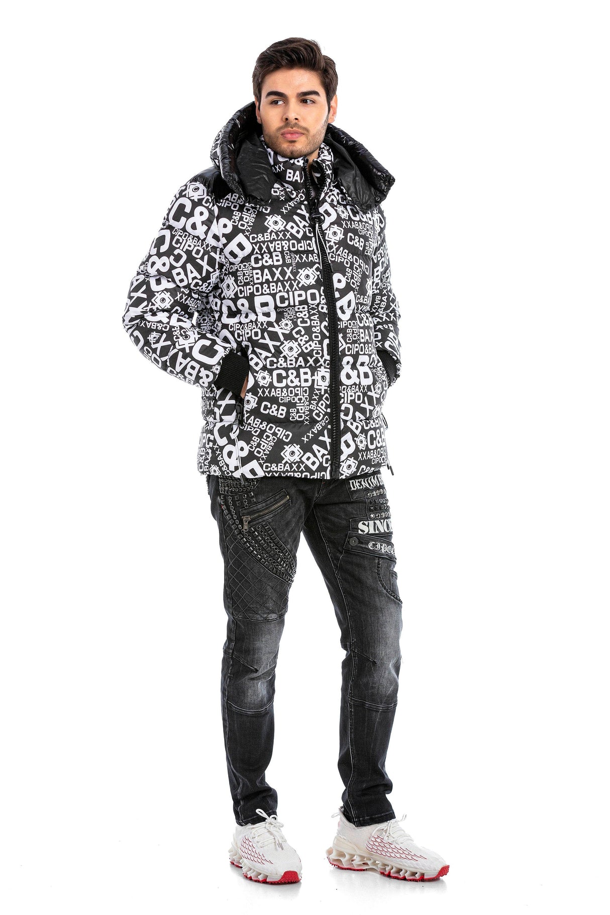 CM193 Men's Winter Jacket – Urban Look with Detachable Hood Product Description